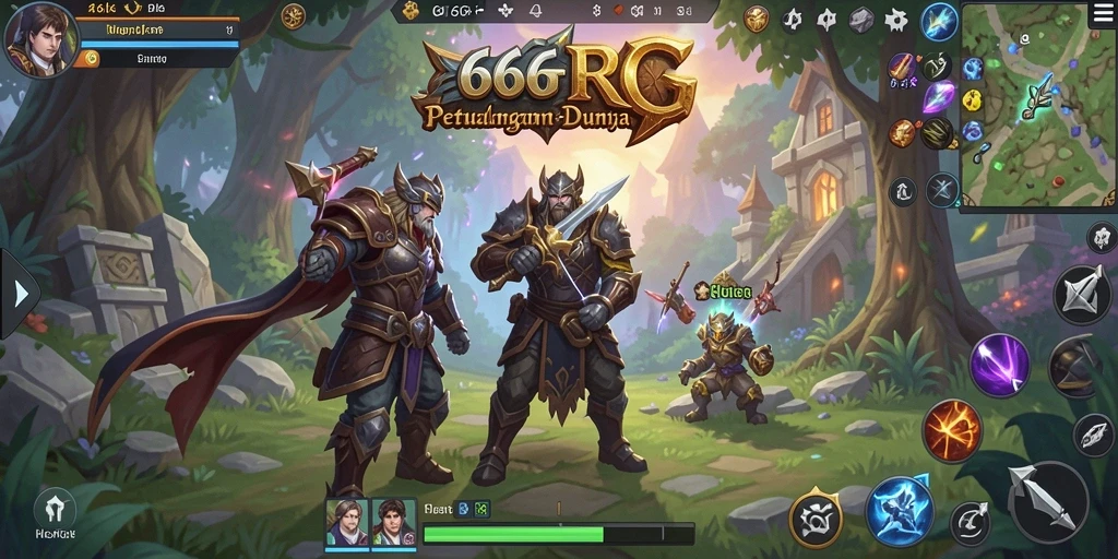 Tampilan gameplay RPG di 666F menampilkan petualangan luar biasa yang penuh aksi.