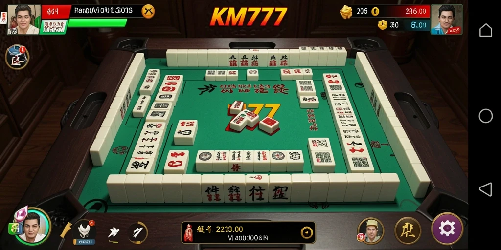 Tampilan gameplay menarik dalam permainan Mahjong KM777.