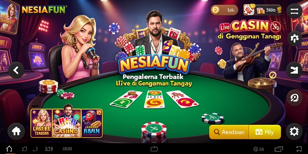 Screenshot menampilkan gameplay Live Casino yang mengasyikkan di NESIAFUN.