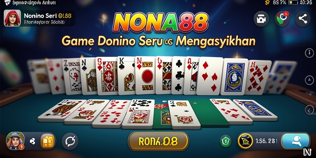 Screenshot NONA88 menunjukkan gameplay Domino yang seru dan interaktif.