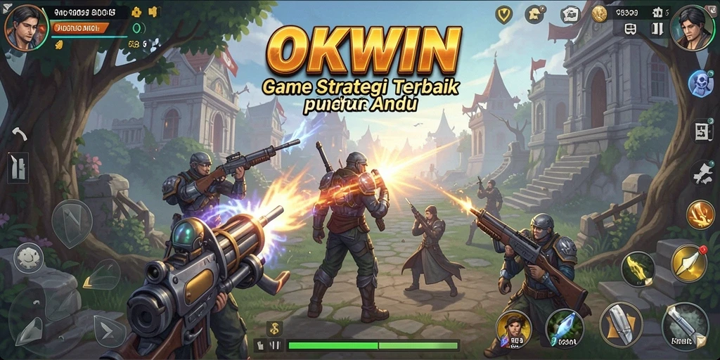 Tampilan gameplay menakjubkan OKWIN dengan strategi mendebarkan.