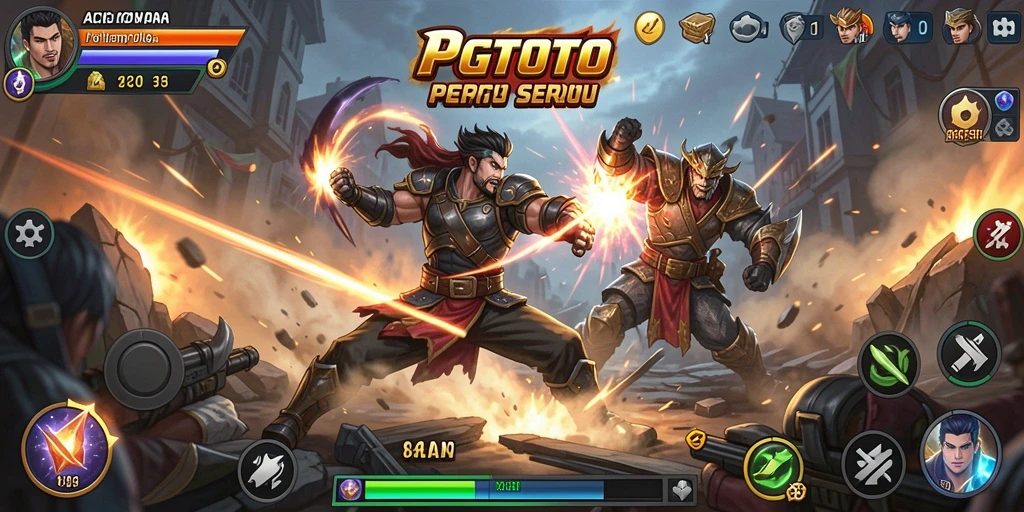Screenshot PGTOTO menampilkan aksi pertempuran yang mendebarkan dan grafis yang menawan.