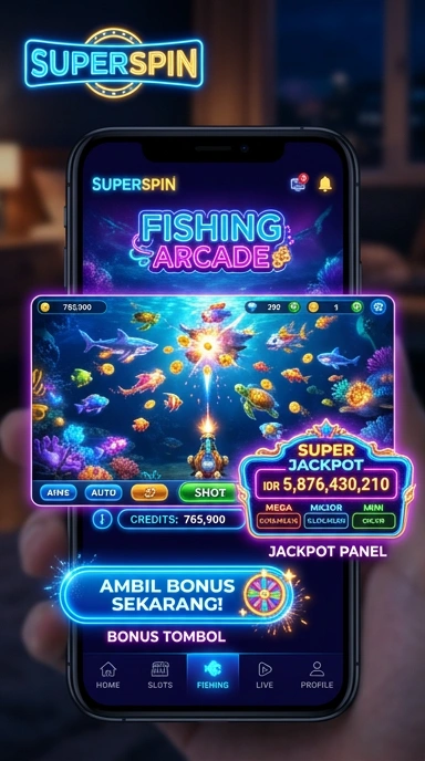 Antarmuka aplikasi superspin yang intuitif dan menarik.